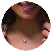 Be Strong - Sterling Silver Pendant Ball Chain Necklace