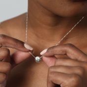Be Strong - Sterling Silver Pendant Box Chain Necklace