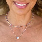 Be Strong - Sterling Silver Pendant Box Chain Necklace