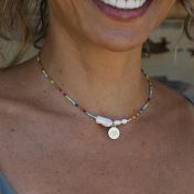 BE CREATIVE -  14K Gold vermeil pendant with baroque pearl necklace