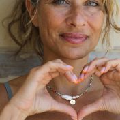 BE LOVE - 14K Gold vermeil pendant with baroque pearl necklace