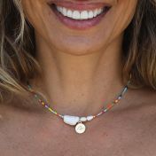 BE PURE - 14K Gold vermeil pendant with baroque pearl necklace