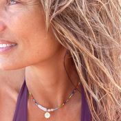 BE PURE - 14K Gold vermeil pendant with baroque pearl necklace