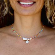 BE PURE - 14K Gold vermeil pendant with baroque pearl necklace