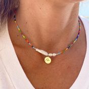 BE PURE - 14K Gold vermeil pendant with baroque pearl necklace