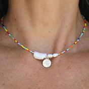 BE PURE - 14K Gold vermeil pendant with baroque pearl necklace