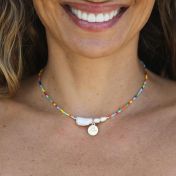 BE PURE - 14K Gold vermeil pendant with baroque pearl necklace