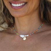 BE PURE - 14K Gold vermeil pendant with baroque pearl necklace