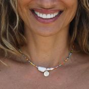 BE PURE - 14K Gold vermeil pendant with baroque pearl necklace