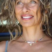 BE STRONG - 14K Gold vermeil pendant with baroque pearl necklace