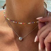 Colorful beads and Pearl Necklace