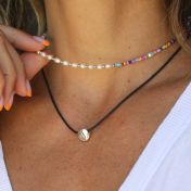 Half and half pearls & colorful beads Necklace