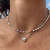 Half and half pearls & colorful beads Necklace