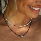 Half and half pearls & colorful beads Necklace