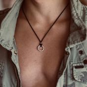 Men's BE BRAVE - Ensō Sterling Silver Pendant