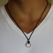 Men's BE BRAVE - Ensō Sterling Silver Pendant