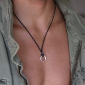 Men's BE FREE - Ensō Sterling Silver Pendant