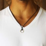 Men's BE FREE - Ensō Sterling Silver Pendant