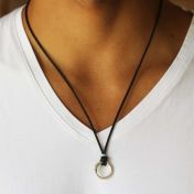 Men's BE LOVE - Ensō Sterling Silver Pendant