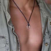 Men's BE LOVE - Ensō Sterling Silver Pendant