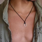 Men's BE STRONG - Ensō Sterling Silver Pendant