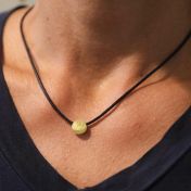 Be Strong Black Cord with 14K Gold Vermeil Pendant